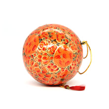 Load image into Gallery viewer, Assorted Colours Paper Mache Christmas Bauble – 3&quot; Luxury Handmade &amp; Hand Painted Decorative Ornamental Hanging Christmas Ball
