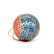 Load image into Gallery viewer, Assorted Colours Paper Mache Christmas Bauble – 3&quot; Luxury Handmade &amp; Hand Painted Decorative Ornamental Hanging Christmas Ball
