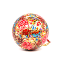 Load image into Gallery viewer, Assorted Colours Paper Mache Christmas Bauble – 3&quot; Luxury Handmade &amp; Hand Painted Decorative Ornamental Hanging Christmas Ball
