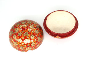 Small Red Chapeau Paper Mache Luxury Trinket Gift Decorative Box