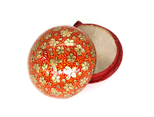 Small Red Chapeau Paper Mache Luxury Trinket Gift Decorative Box