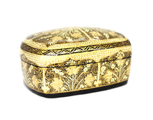 Load image into Gallery viewer, Paulo Black &amp; Gold Gifting Trinket Jewellery Presentation Decorative Box
