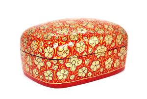 Paulo Red & Gold Gifting Trinket Jewellery Presentation Decorative Box