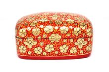 Load image into Gallery viewer, Paulo Red &amp; Gold Gifting Trinket Jewellery Presentation Decorative Box
