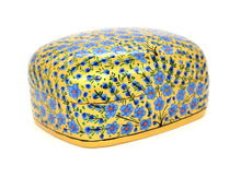 Load image into Gallery viewer, Paulo Blue &amp; Gold Gifting Trinket Jewellery Presentation Decorative Box
