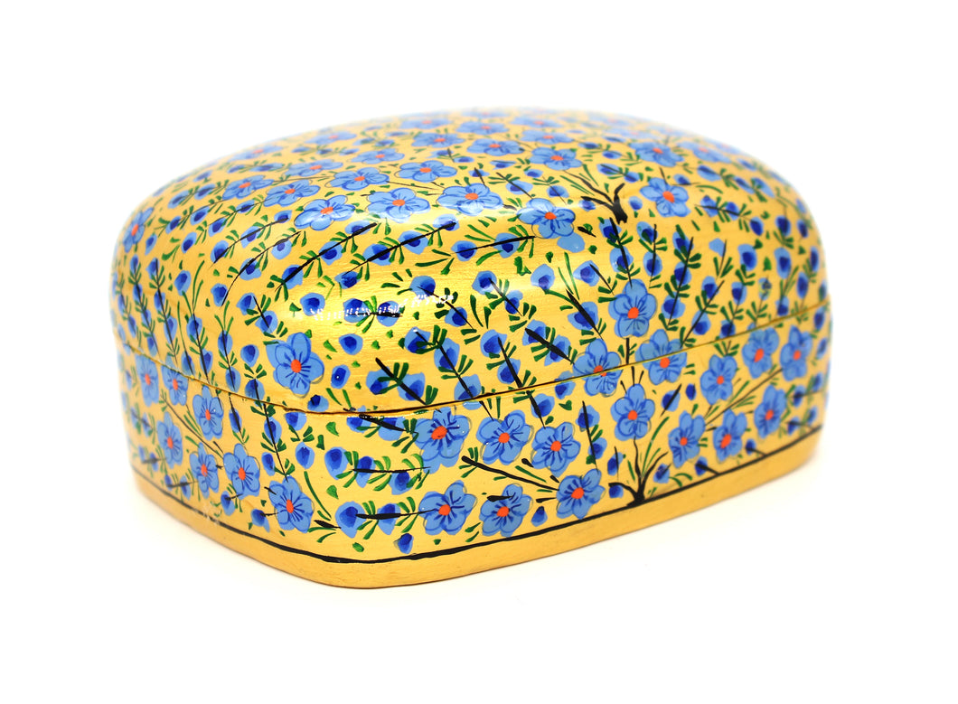 Paulo Blue & Gold Gifting Trinket Jewellery Presentation Decorative Box