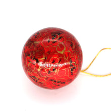 Load image into Gallery viewer, Assorted Colours Paper Mache Christmas Bauble – 3&quot; Luxury Handmade &amp; Hand Painted Decorative Ornamental Hanging Christmas Ball
