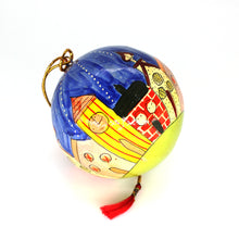 Load image into Gallery viewer, Assorted Colours Paper Mache Christmas Bauble – 3&quot; Luxury Handmade &amp; Hand Painted Decorative Ornamental Hanging Christmas Ball
