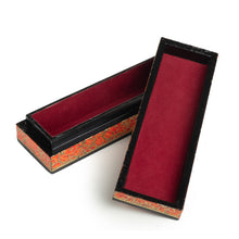 Load image into Gallery viewer, Artezen Tenues – Orange, Gold &amp; Black Luxury Trinket Gift Box - ärtɘzɘn
