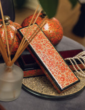 Load image into Gallery viewer, Artezen Tenues – Orange, Gold &amp; Black Luxury Trinket Gift Box - ärtɘzɘn
