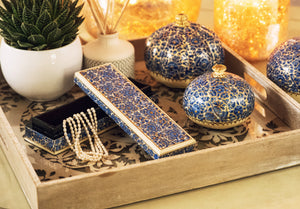 Artezen Tenues – Blue & White Luxury Trinket Gift Box - ärtɘzɘn