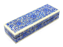 Load image into Gallery viewer, Artezen Tenues – Blue &amp; White Luxury Trinket Gift Box - ärtɘzɘn
