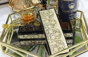 Artezen Tenues – Gold, Black & White Luxury Trinket Gift Box - ärtɘzɘn