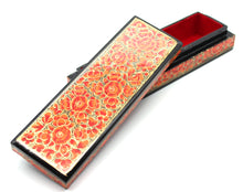 Load image into Gallery viewer, Artezen Tenues – Orange, Gold &amp; Black Luxury Trinket Gift Box - ärtɘzɘn
