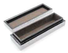 Load image into Gallery viewer, Artezen Tenues – Silver Swirl Luxury Trinket Gift Box - ärtɘzɘn
