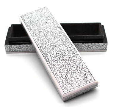 Artezen Tenues – Silver Swirl Luxury Trinket Gift Box - ärtɘzɘn