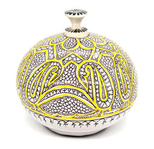 Load image into Gallery viewer, Artezen Large Chapeau – Yellow &amp; Black Paisley Luxury Trinket Gift Box - ärtɘzɘn

