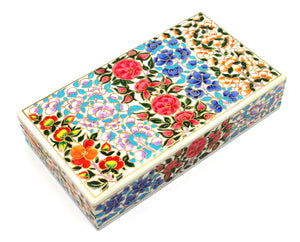 Artezen Planus Floral – Red & Blue Floral Trinket Gift Box - ärtɘzɘn