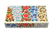 Load image into Gallery viewer, Artezen Planus Floral – Red &amp; Blue Floral Trinket Gift Box - ärtɘzɘn
