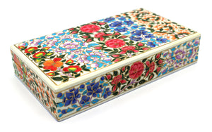 Artezen Planus Floral – Red & Blue Floral Trinket Gift Box - ärtɘzɘn