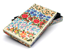 Load image into Gallery viewer, Artezen Planus Floral – Red &amp; Blue Floral Trinket Gift Box - ärtɘzɘn
