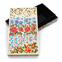 Load image into Gallery viewer, Artezen Planus Floral – Red &amp; Blue Floral Trinket Gift Box - ärtɘzɘn
