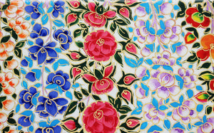 Artezen Planus Floral – Red & Blue Floral Trinket Gift Box - ärtɘzɘn