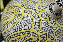 Load image into Gallery viewer, Artezen Large Chapeau – Yellow &amp; Black Paisley Luxury Trinket Gift Box - ärtɘzɘn
