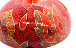 Large Chapeau – Handmade Hand Painted Red Paisley Luxury Trinket Gift Box + Gold Foiled Wrapped Milk Chocolate Balls - ärtɘzɘn