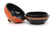 Load image into Gallery viewer, Large Chapeau – Handmade Hand Painted Luxury Orange Floral Trinket Gift Box + Gold Foiled Wrapped Milk Chocolate Balls - ärtɘzɘn
