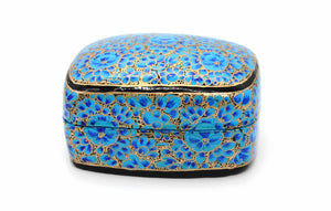 Paulo Blue & Gold Gifting Box | Trinket | Packaging | Jewellery | Presentation | Decorative | Multi Utility | Unique Home Accent - ärtɘzɘn