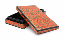 Load image into Gallery viewer, Artezen Planus Floral – Orange Floral Trinket Gift Box - ärtɘzɘn
