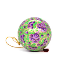 Load image into Gallery viewer, Assorted Colours Paper Mache Christmas Bauble – 3&quot; Luxury Handmade &amp; Hand Painted Decorative Ornamental Hanging Christmas Ball
