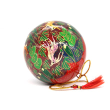 Load image into Gallery viewer, Assorted Colours Paper Mache Christmas Bauble – 3&quot; Luxury Handmade &amp; Hand Painted Decorative Ornamental Hanging Christmas Ball
