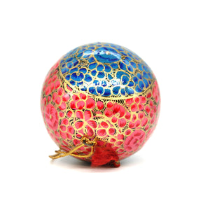 Assorted Colours Paper Mache Christmas Bauble – 3" Luxury Handmade & Hand Painted Decorative Ornamental Hanging Christmas Ball