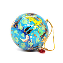 Load image into Gallery viewer, Assorted Colours Paper Mache Christmas Bauble – 3&quot; Luxury Handmade &amp; Hand Painted Decorative Ornamental Hanging Christmas Ball
