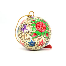 Load image into Gallery viewer, Assorted Colours Paper Mache Christmas Bauble – 3&quot; Luxury Handmade &amp; Hand Painted Decorative Ornamental Hanging Christmas Ball
