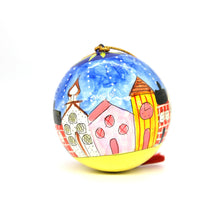 Load image into Gallery viewer, Assorted Colours Paper Mache Christmas Bauble – 3&quot; Luxury Handmade &amp; Hand Painted Decorative Ornamental Hanging Christmas Ball
