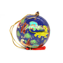 Load image into Gallery viewer, Assorted Colours Paper Mache Christmas Bauble – 3&quot; Luxury Handmade &amp; Hand Painted Decorative Ornamental Hanging Christmas Ball
