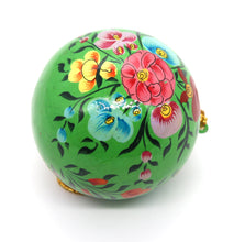 Load image into Gallery viewer, Assorted Colours Paper Mache Christmas Bauble – 3&quot; Luxury Handmade &amp; Hand Painted Decorative Ornamental Hanging Christmas Ball
