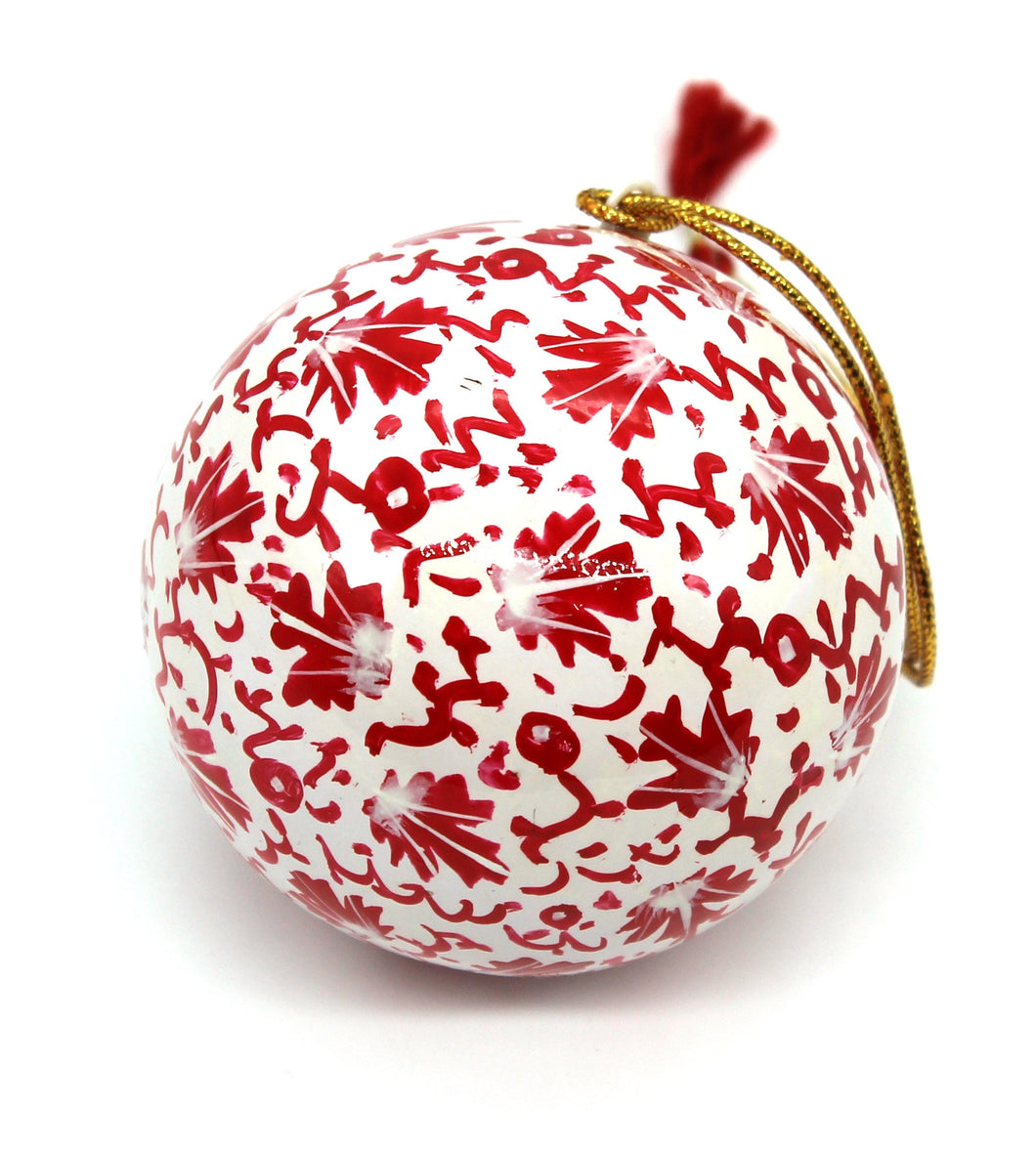 Assorted Colours Paper Mache Christmas Bauble – 3