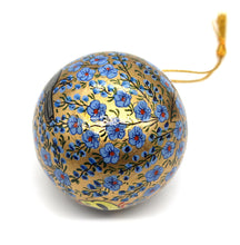 Load image into Gallery viewer, Assorted Colours Paper Mache Christmas Bauble – 3&quot; Luxury Handmade &amp; Hand Painted Decorative Ornamental Hanging Christmas Ball
